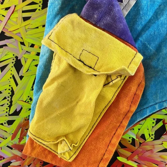 Peace sign & Flowers long shoulder bag - Picture 3 of 16